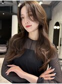 韓国ヘア レイヤーカット 透明感 グレージュ 井坂