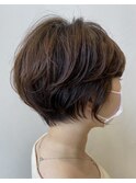 40代50代小顔似合わせカットくびレイヤーエモージュ大人可愛い