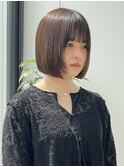 ボブ 縮毛矯正 顔周りレイヤー レイヤーカット 表参道 美髪