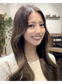 韓国ヘア/前髪/似合わせ/オリーブベージュ/艶カラー/谷町四丁目