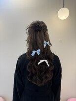 ヘアメイクアンドセットサロン リッコ(Hair make&set salon Ricco)&nbsp;ハーフアップカチモリヘア/梅田ヘアセット