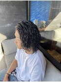 メンズロング　ツイスパ　ウェーブ