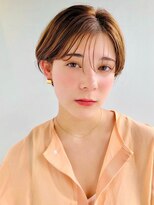 イメチェン/ホワイトブロンド/外ハネボブ/ワイドバング/表参道