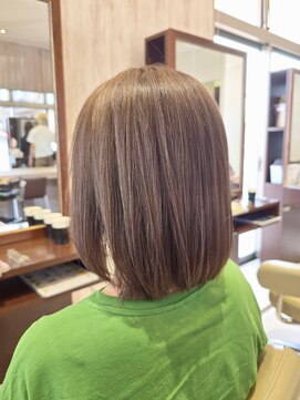 ヘアメイク アリエス 岩切店(HAIR MAKE aries) 透明感たっぷり＊ワンブリーチグレージュボブ