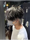 マッシュウルフ/シルバー/インナーカラー/ハイトーン/men's