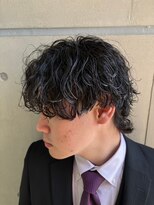 アンド グラフ(& Graph.)&nbsp;メンズウルフパーマ/アッシュブラック/メンズパーマ