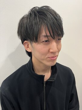 メンズウルフスタイル×ハイライトブルー