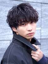 ルーシー 川越(LUCEY)&nbsp;センターパートフェザーパーマシャドウパーマメンズパーマ