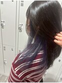 レイヤーカット/インナーカラー blue purple