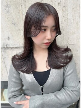 ラグーン 原宿 表参道(LAGOON) ラベンダーブラウンエアリーロング20代30代美髪韓国風くびれ巻き