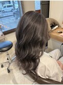 【渡邊】ハイライトで透明感グレージュ
