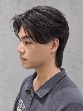 ハイプ マン 藤沢(HYPE MAN) フェザーパーマ毛流れパーマセンターパートニュアンス藤沢