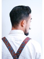 メリケンバーバーショップ コウベ(MERICAN BARBERSHOP KOBE)&nbsp;ビジカジ刈り上げフェードウエットオールバックショート