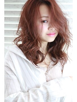 ヘアサロンエム 渋谷店(HAIR SALON M) ヌーディピンクxセミロング