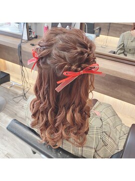 ヘアセット アリエス 新宿駅前店(aries) もこもこハーフツイン