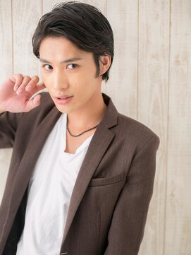 モッズヘア メン 上尾東口店(mod's hair men) ≪mod's men≫ビジネスにも！立上げバングな七三ショートウルフH