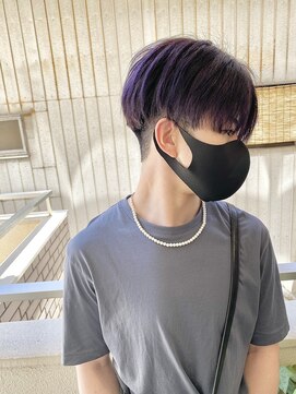 ブレイズ ザ サロン(BLAZE THE SALON) くすみバイオレットノーセットセンターパート【BLAZE 大庭】