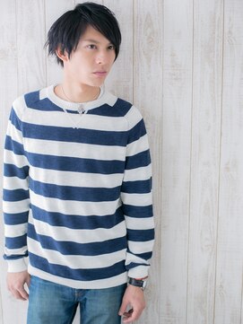 グルーミングサロン バーバー キャッスル 北浦和西口(Grooming salon Barber Castle) ラフフェザー黒髪七三分けスマートマッシュL