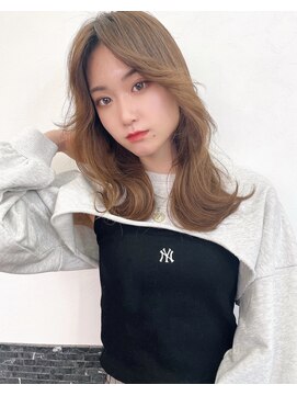 リコバイアフロート(riko by afloat) 韓国風ヘア/ラベンダーベージュ/鎖骨ミディアム