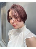 ハンサムショート 大人ショート チェリーブラウン 30代40代