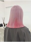 ハイトーンカラー10代20代インナーカラーミディアムストレート