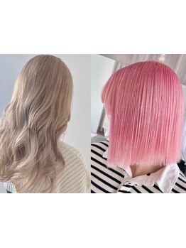 《浄心駅/徒歩2秒》SNSで話題の大人気デザイン！ハイトーンでダメージ最小限に透明感のある柔らかい髪色に