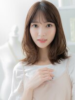 モッズヘア 越谷(mod's hair)&nbsp;斜めバング大人ハイライトくびれミディTb2越谷20代30代40代