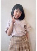 女の子/小学生/ワンレングス/ストレート