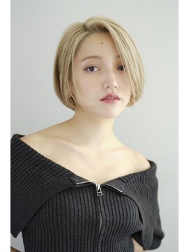 ミンクス渋谷スマートサロン(MINX shibuya smart salon) 抜け感ボブ/ベージュカラー