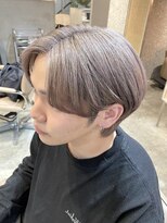 韓国風メンズメルクティーベージュダブルカラーハイトーンカラー