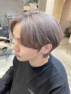 サンクプロジェクト(cinq PROJECT) 韓国風メンズメルクティーベージュダブルカラーハイトーンカラー