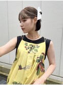 ★結婚式パーティーボブリボンアレンジ