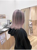 バレイヤージュ×ピンク