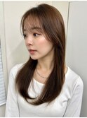 水素カラーミントベージュバイカルて　顔周りカット
