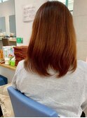 ナチュラルカッパーブラウン×セミロング