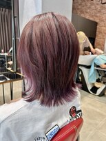 ポリッシュヘアーメイク 金町店(POLISH hair make)&nbsp;ピンクラベンダー×ミディアムウルフ