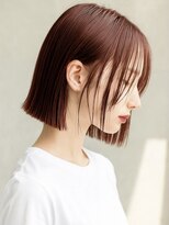 ノラギンザユー(NORA GINZA/U)&nbsp;ぱつっと切りっぱなし外ハネボブ艶暗髪シースルーバング