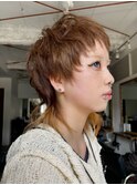 ポイントブリーチ/裾カラー/マレット/マレットヘア