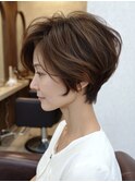 骨格補正ショートボブ×くせ毛で動きをプラス[岡本/摂津本山]