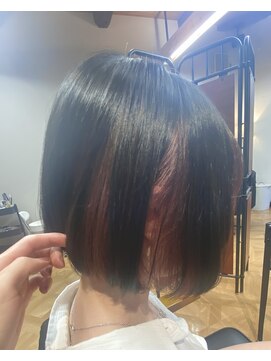 エイルヘアー トウカダイ(AYL hair toukadai) アンブレラカラー/くすみピンク／ブリーチ/ボブ