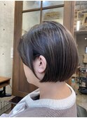【30代・40代・50代】顔周りレイヤーボブ/白髪ぼかしハイライト