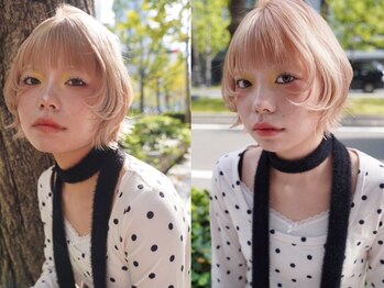 ピヨン 心斎橋(piLLon)の写真/トレンドのデザインをブリーチで！ダブルカラーやインナーカラー、ハイライトなどカラー特化型サロンです◎