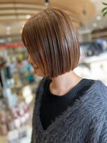 ヘアーザラブズラフズ オーガニカ 北九州(HAIR THE LOVES LAUGHS ORGANICA)&nbsp;切りっぱなしボブ×ナチュラルクリーミーカラー