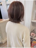 福山美容室caaryレイヤーくびれボブピンクブラウン50代40代30代