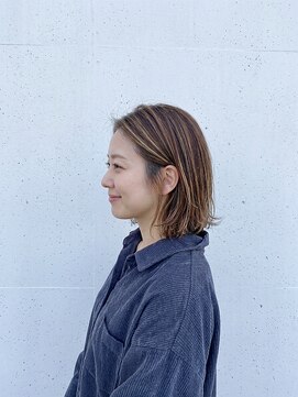 ブロッサム 東中野店 春カラー◎ハイライト グラデェーション×ミルクティーベージュ
