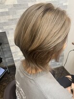 アンサ 長岡天神店(ANSA) ミルクティーベージュ×おしゃれ女子ウルフヘア