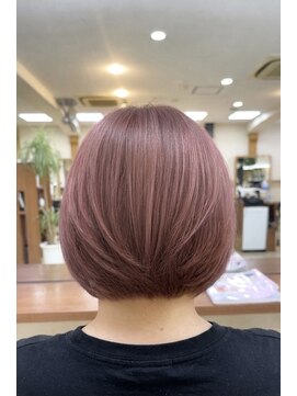 ビーワンヘアー 藤井寺 土師ノ里(B1hair) ピンクベージュ/透明感カラー