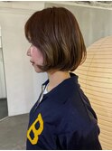 デザインカラー/まるみボブ/ブラウンカラー