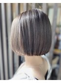 【aura】切りっぱなしボブ アッシュグレージュ
