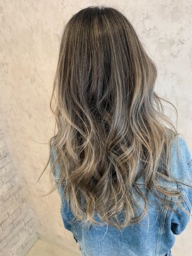 パルフェ ヘアー バイ オーク 九大学研都市(parfait hair byOAK) バレイヤージュグラデーショングレージュ